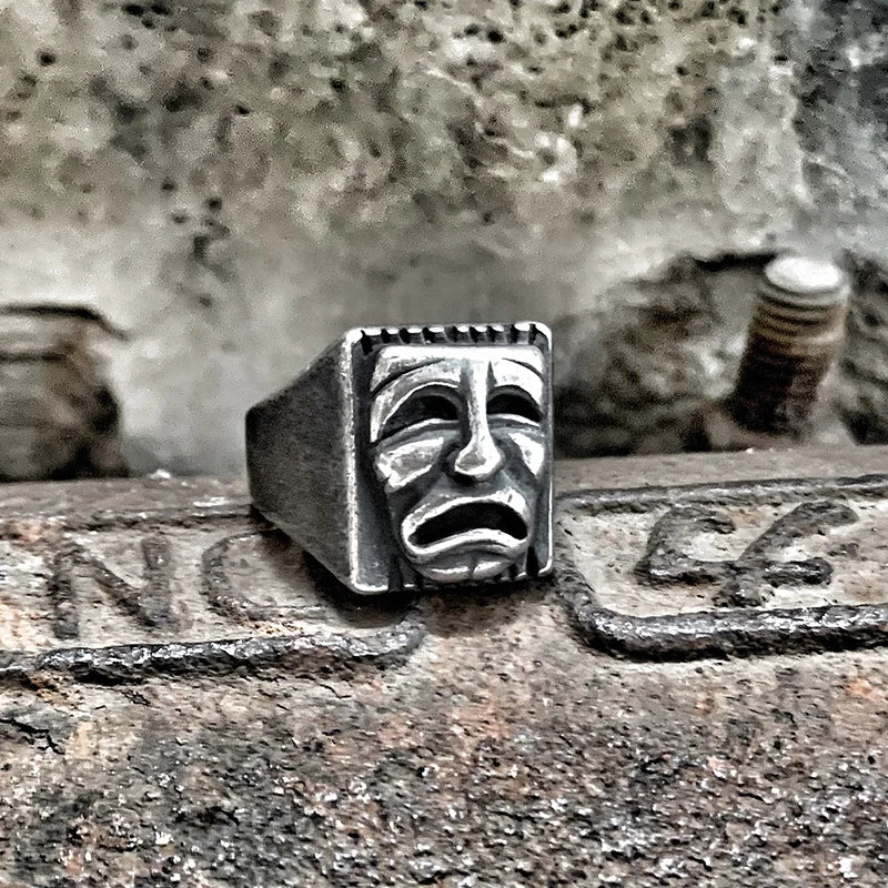 Geometric Mood Mask Ring