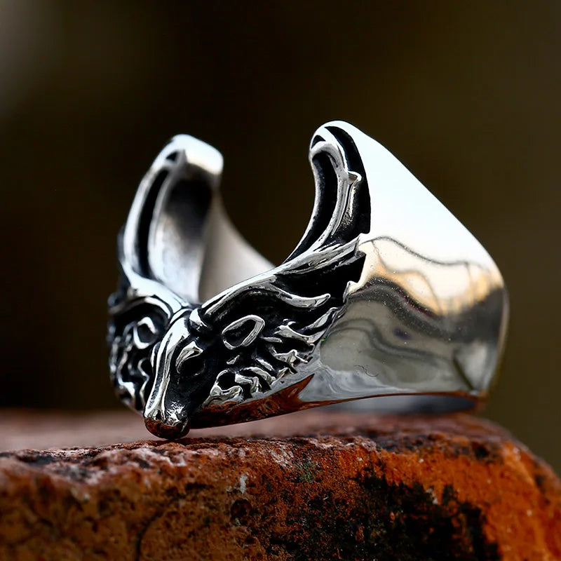 Nordic Moose Viking Ring