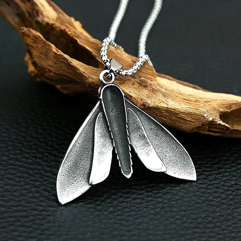 Death Moth Skull Pendant Necklace