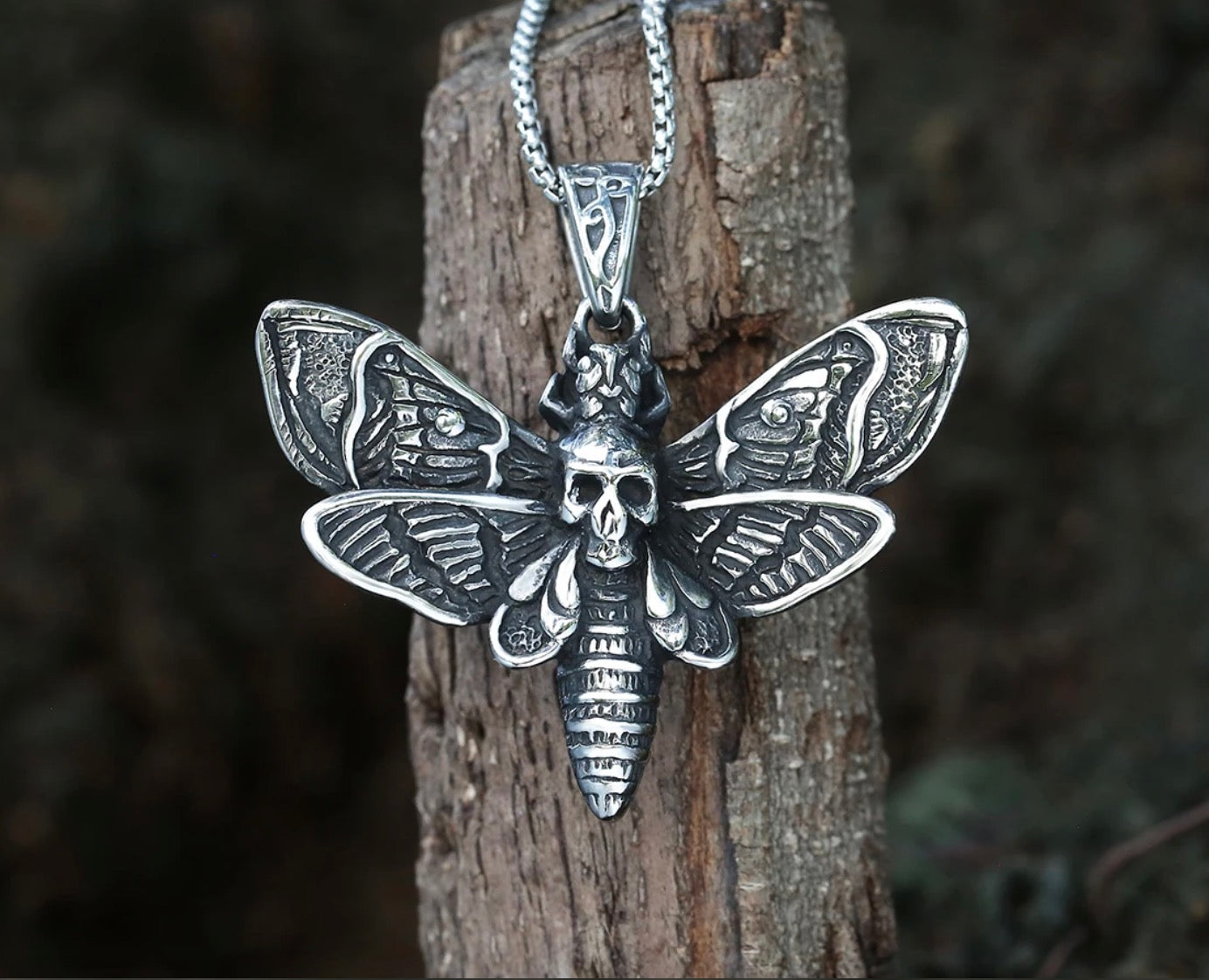 Dead Head Skull Moth necklace