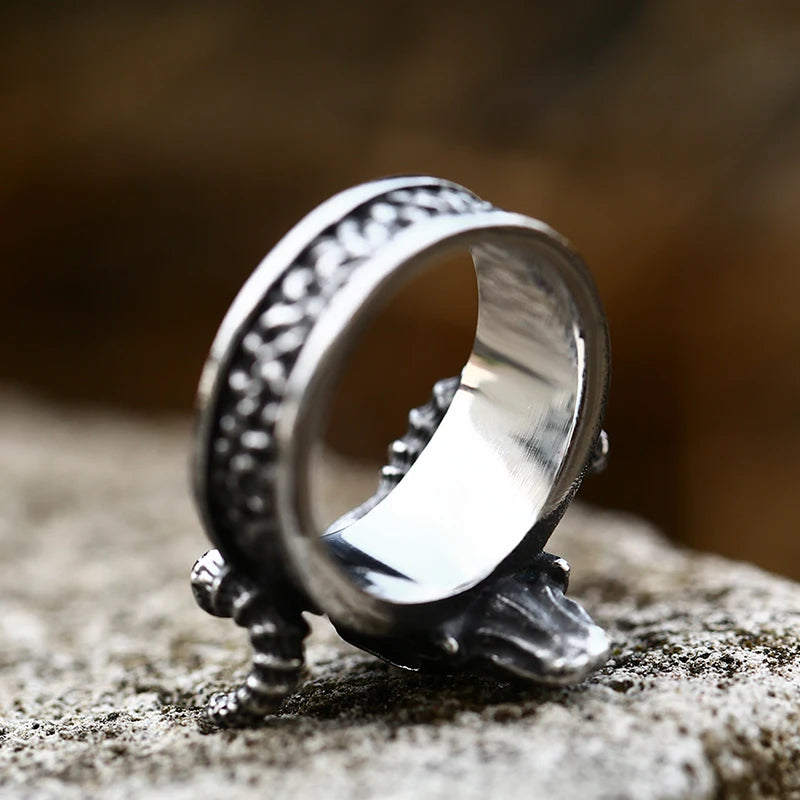 Gothic Ram Skull Ring