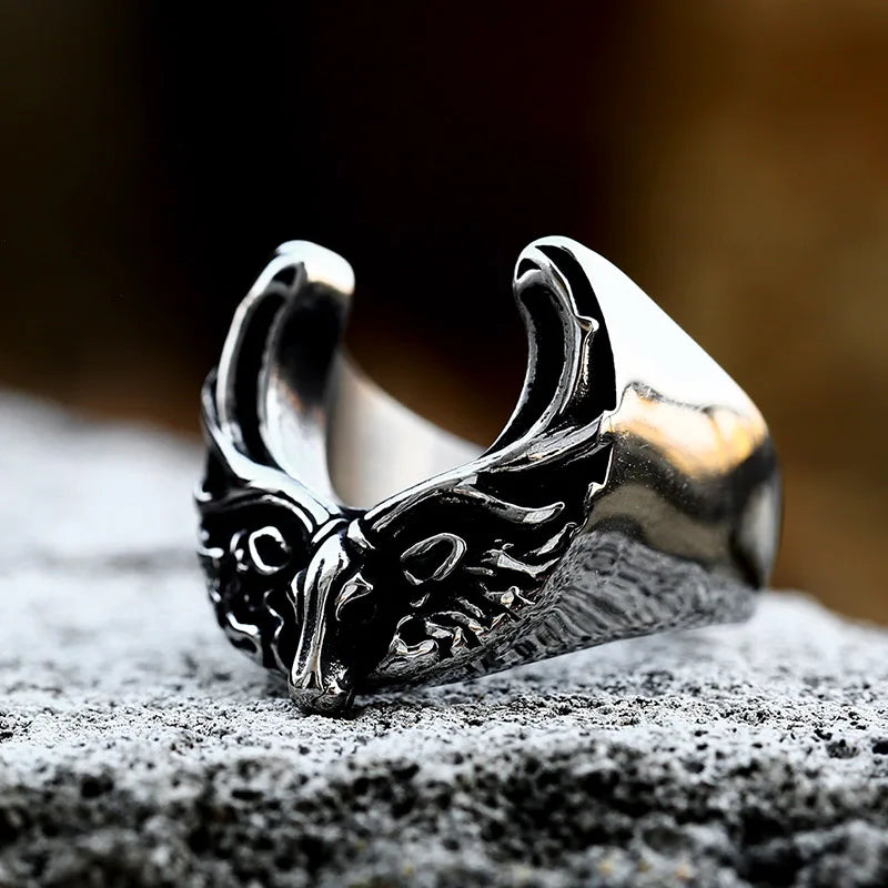 Nordic Moose Viking Ring