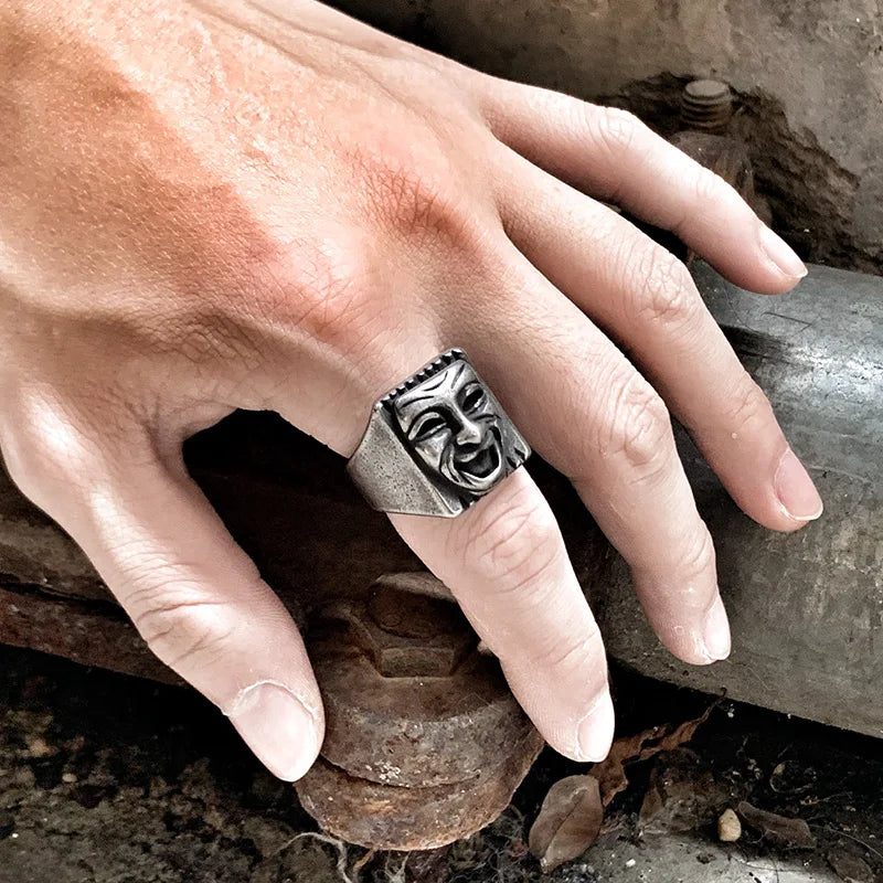 Geometric Mood Mask Ring