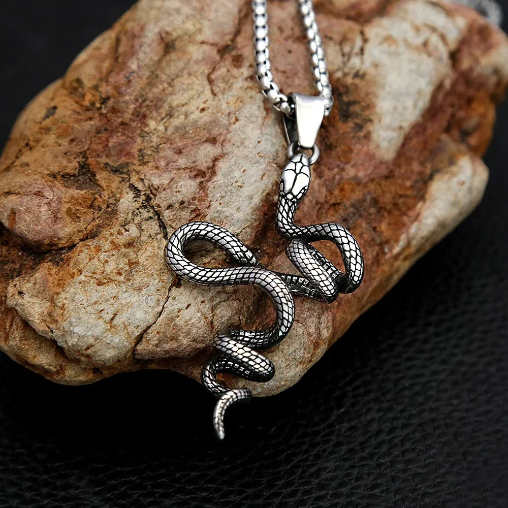 Serpent’s Coil Pendant Necklace