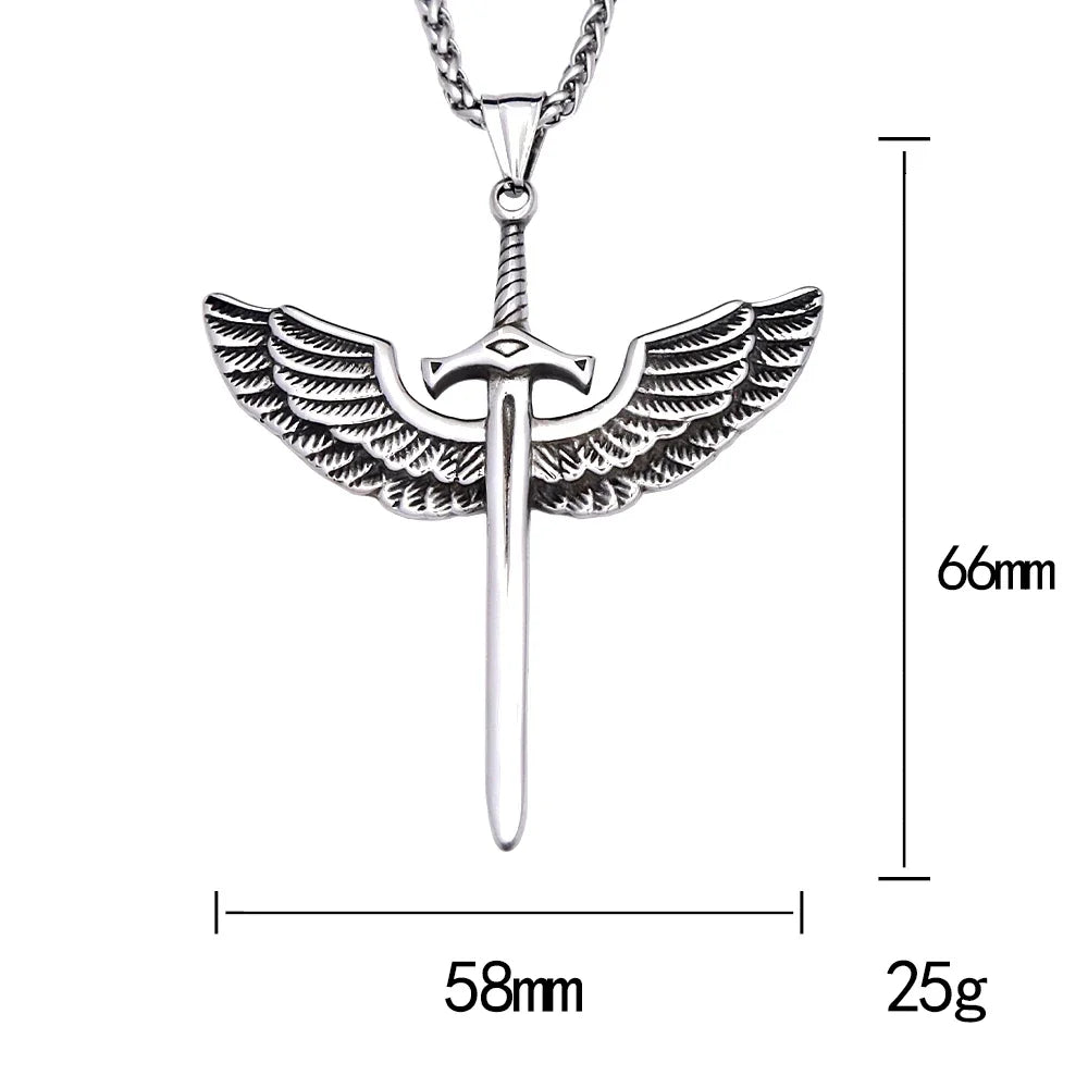 Angelic Sword Pendant Necklace