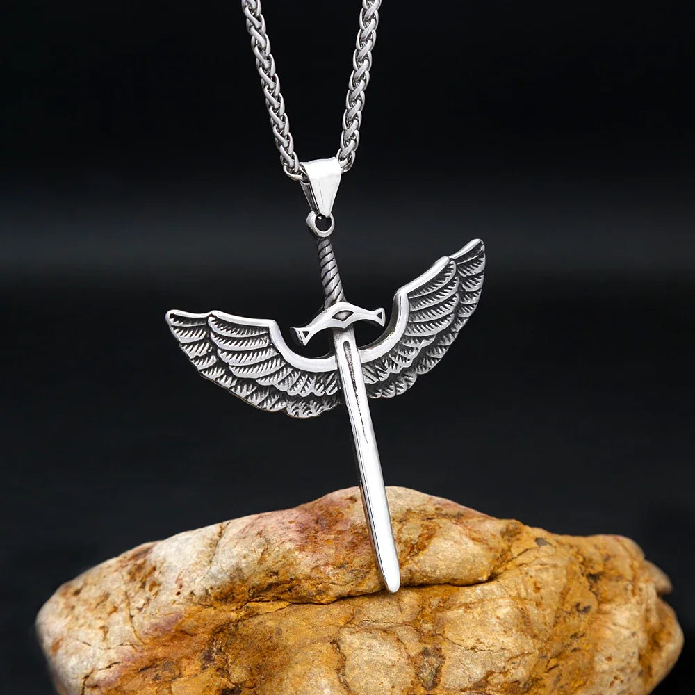 Angelic Sword Pendant Necklace