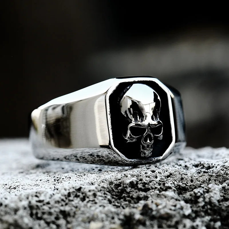 Gothic Skull Emblem Ring