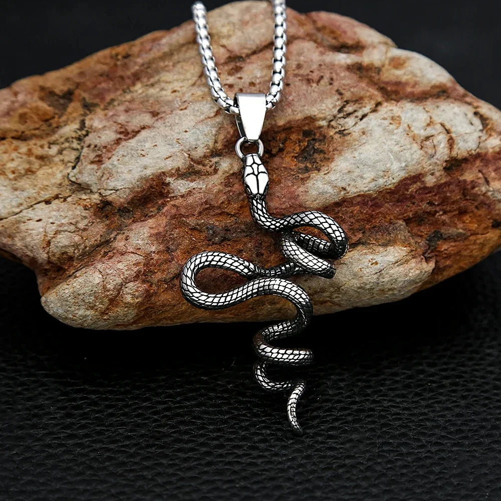 Serpent’s Coil Pendant Necklace