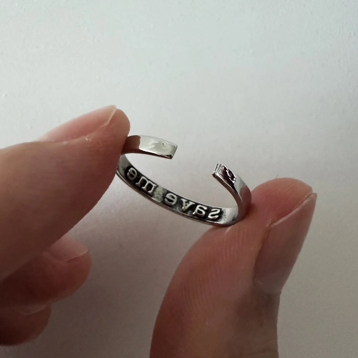 “I’m Fine Save Me” Statement Ring