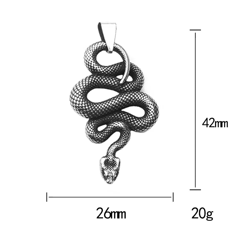 Serpent’s Bound Pendant Necklace