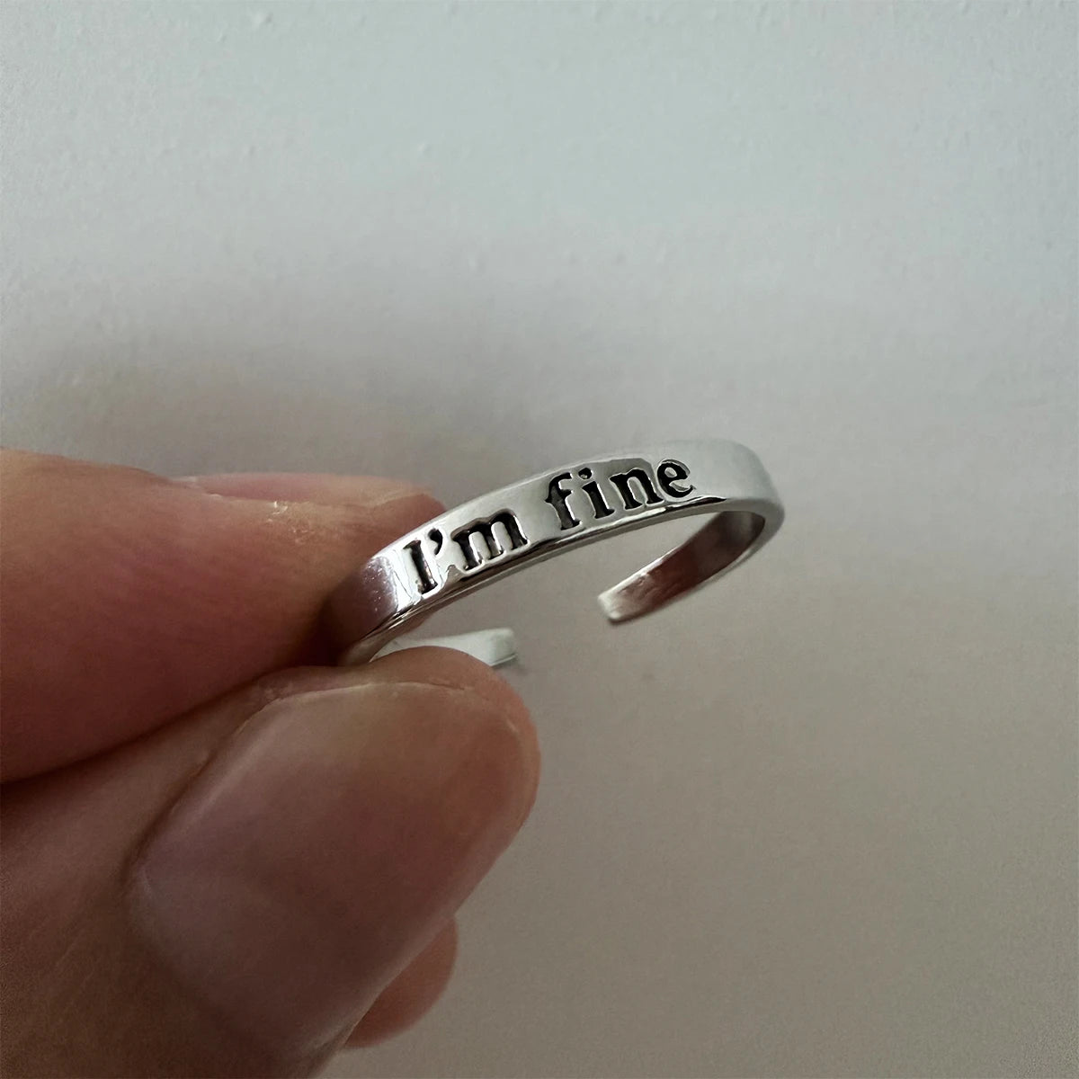 “I’m Fine Save Me” Statement Ring
