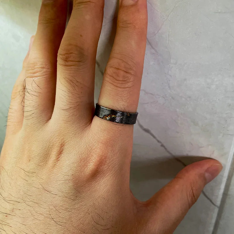 Dark Storm Gothic Lightning Ring