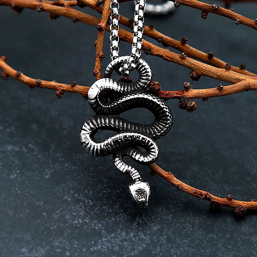 Serpent’s Bound Pendant Necklace