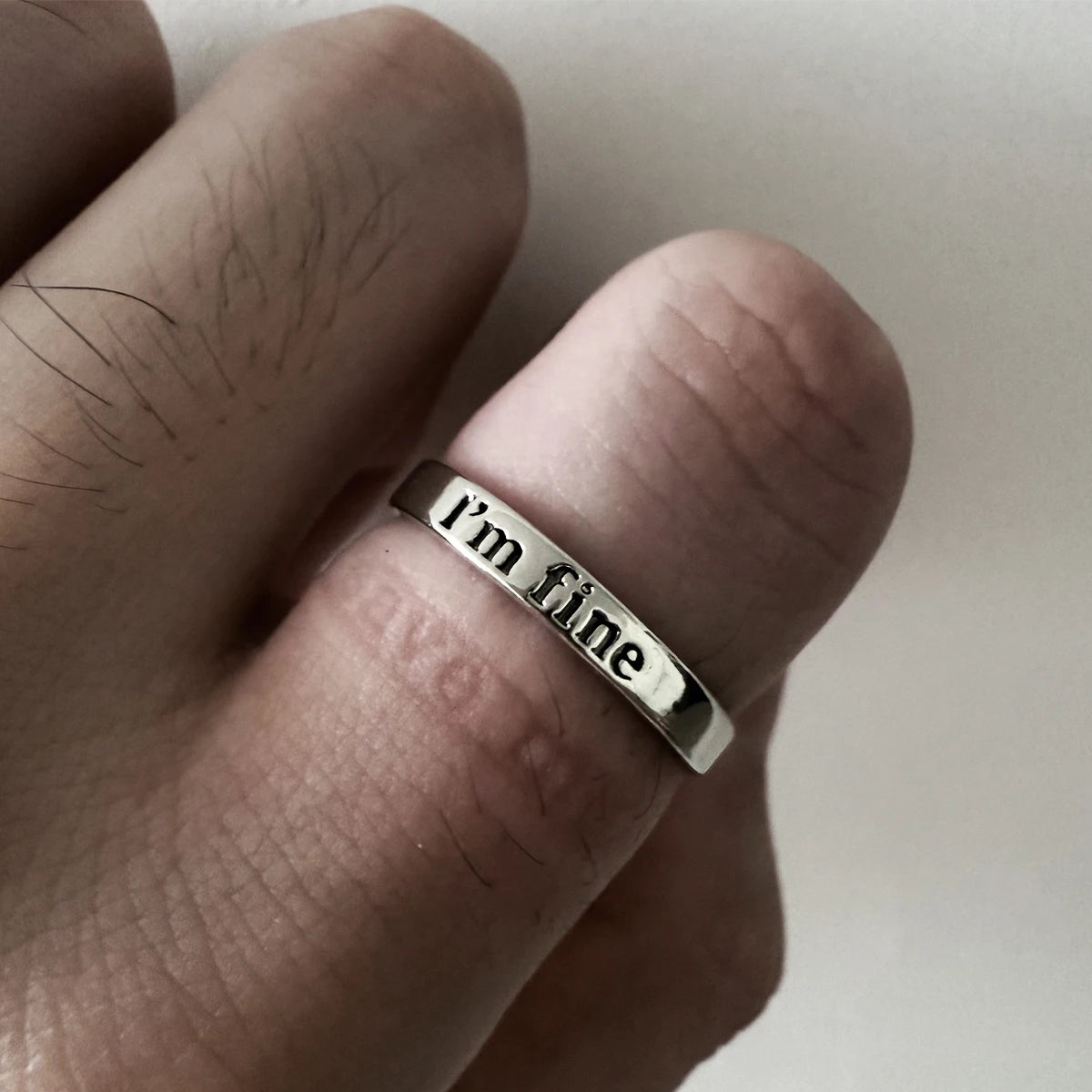 “I’m Fine Save Me” Statement Ring