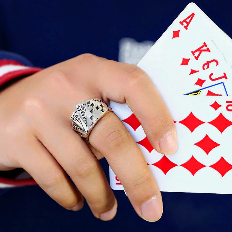 Royal Flush Punk Gothic Ring