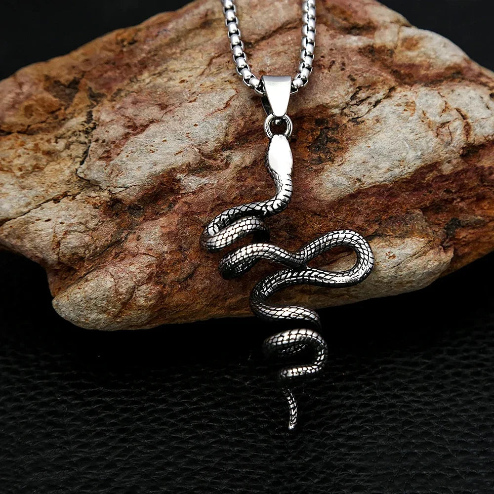 Serpent’s Coil Pendant Necklace