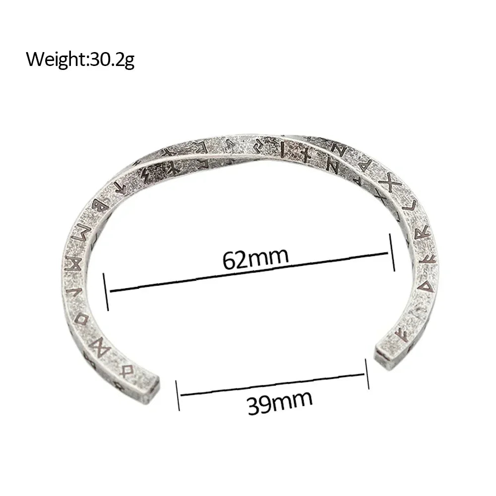 Nordic Rune Viking Bangle Bracelet