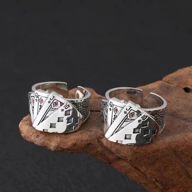 Royal Flush Punk Gothic Ring