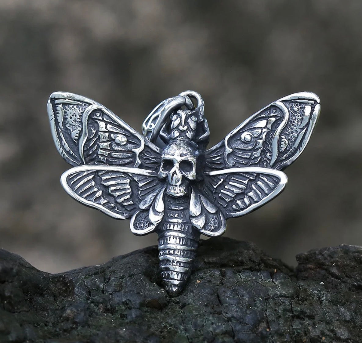 Dead Head Skull Moth necklace