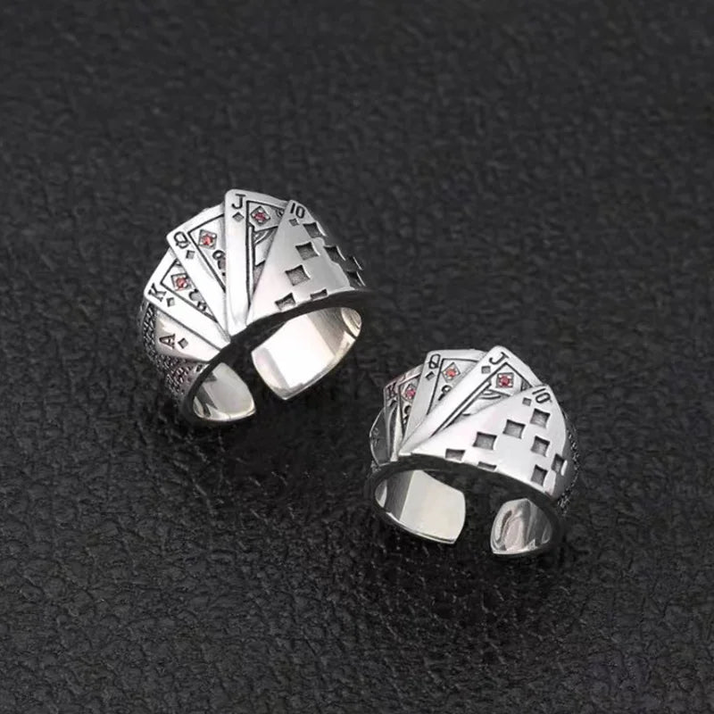Royal Flush Punk Gothic Ring