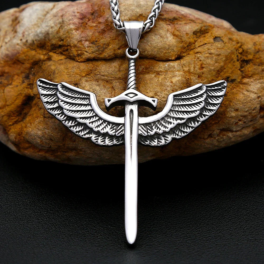 Angelic Sword Pendant Necklace