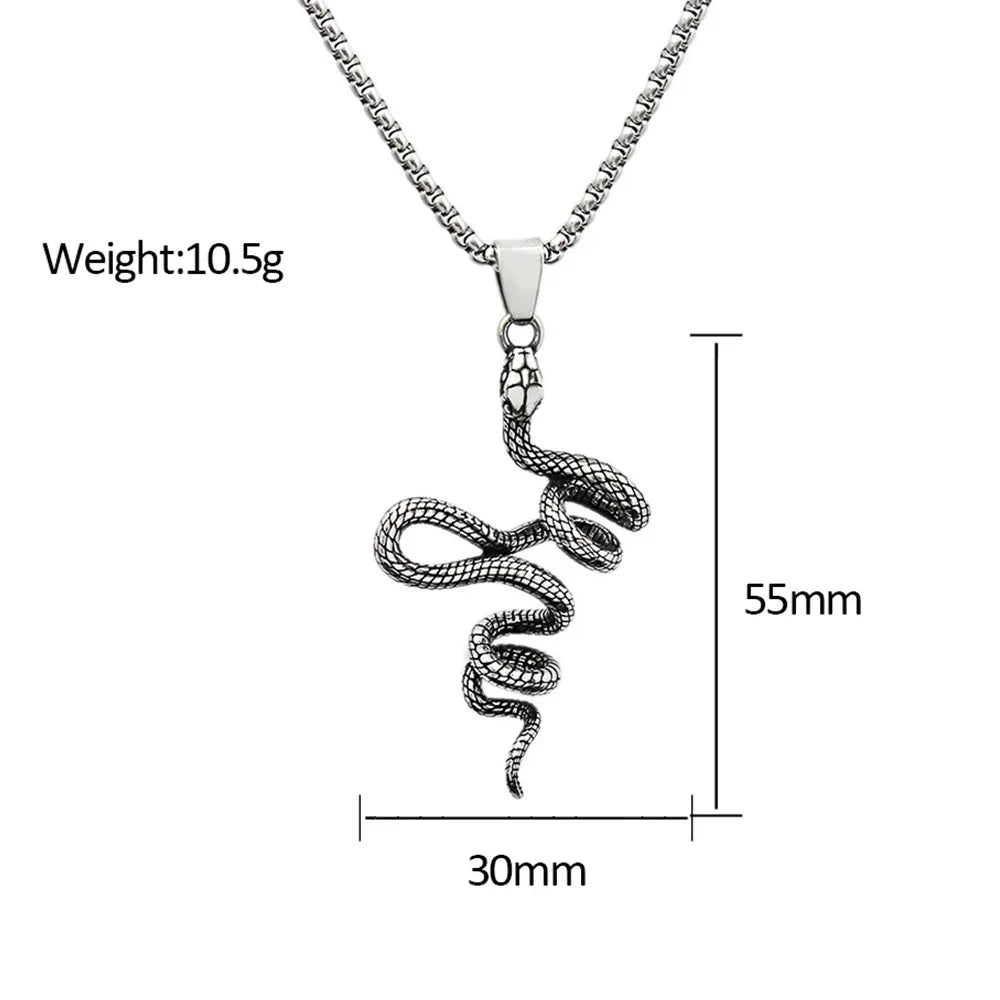 Serpent’s Coil Pendant Necklace