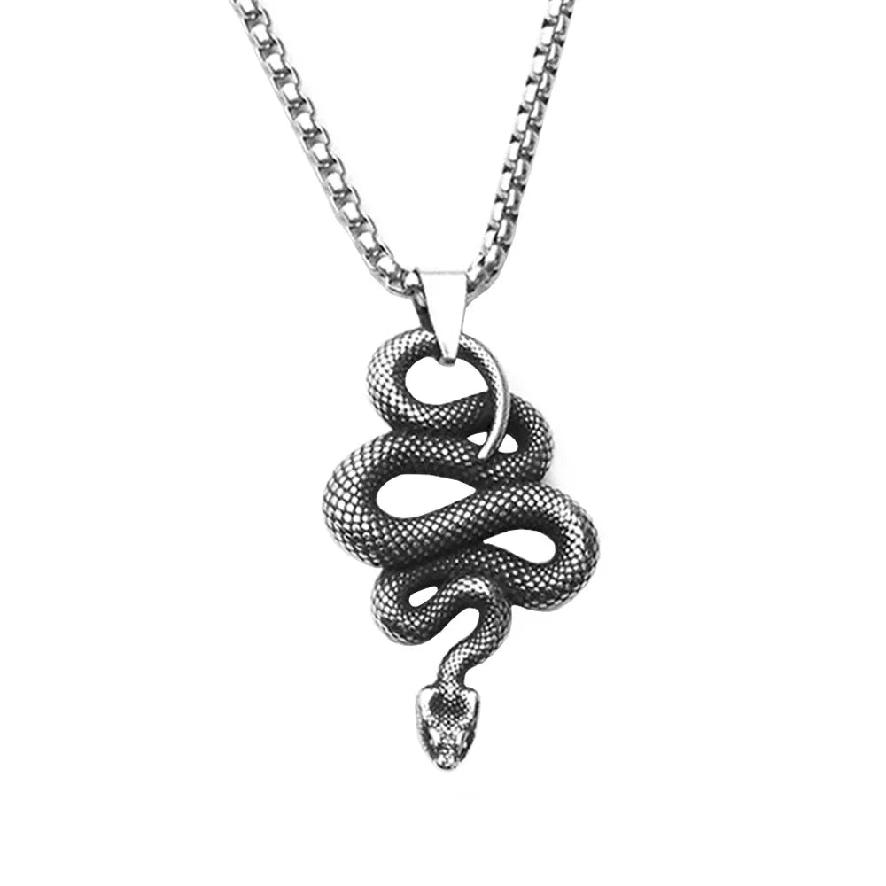 Serpent’s Bound Pendant Necklace