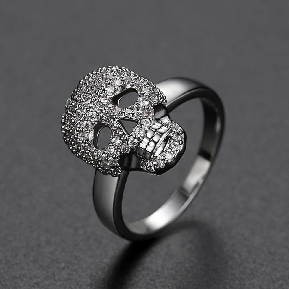 Calavera Crystal Skull Ring