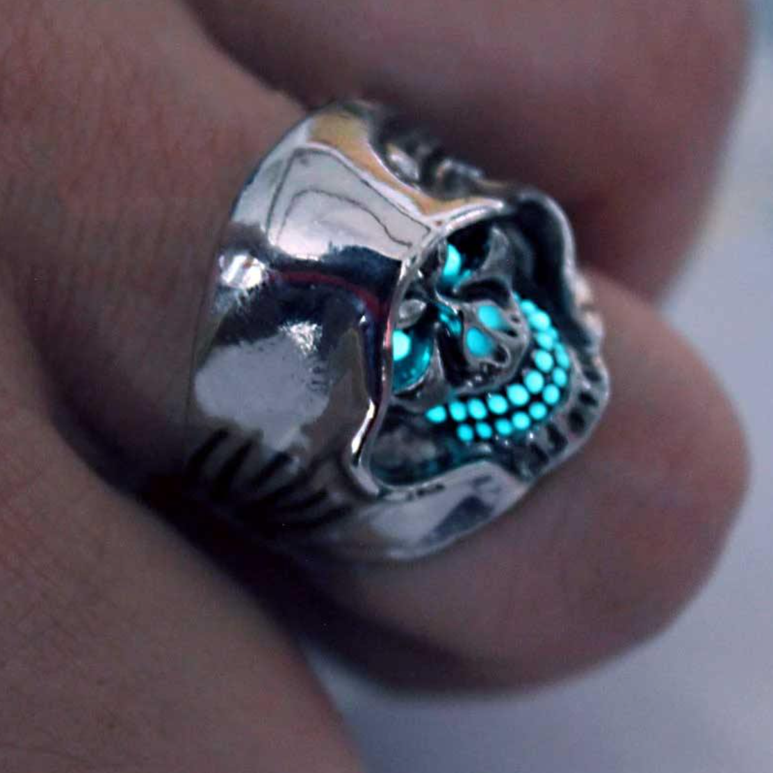 Glødende Skeleton Warrior Ring 