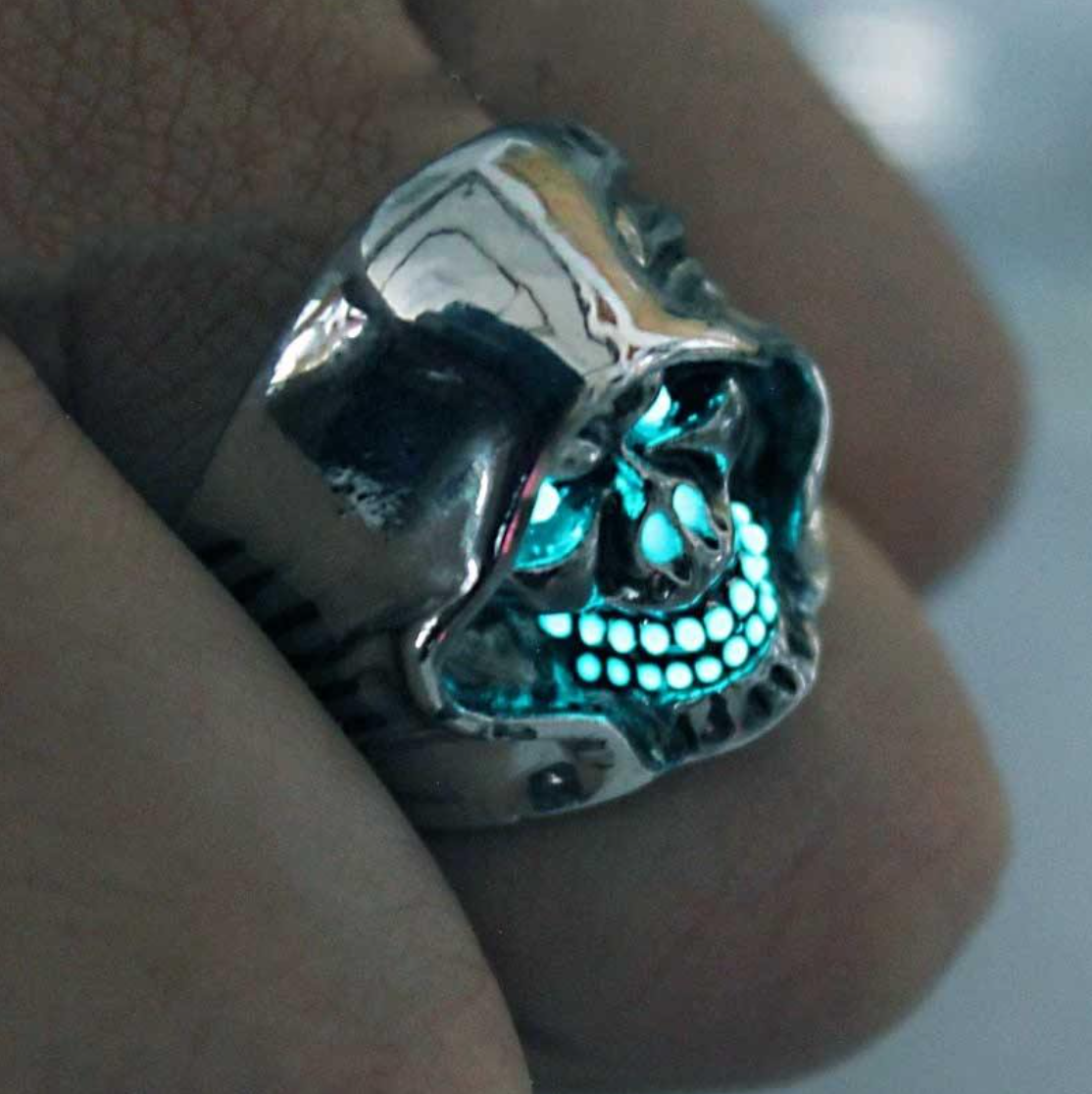 Glødende Skeleton Warrior Ring 